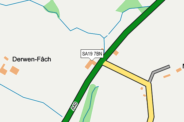 SA19 7BN map - OS OpenMap – Local (Ordnance Survey)