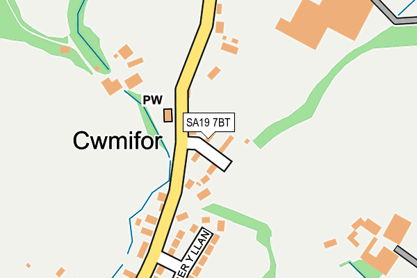 SA19 7BT map - OS OpenMap – Local (Ordnance Survey)