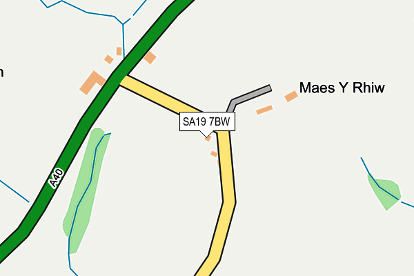 SA19 7BW map - OS OpenMap – Local (Ordnance Survey)
