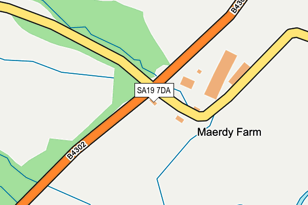 SA19 7DA map - OS OpenMap – Local (Ordnance Survey)