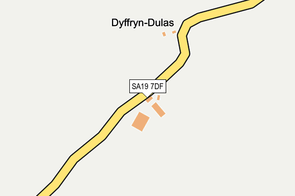 SA19 7DF map - OS OpenMap – Local (Ordnance Survey)