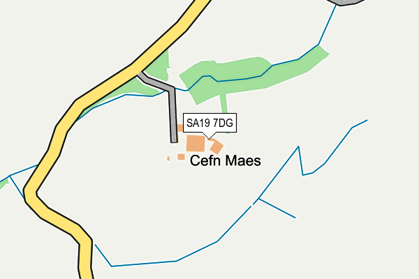 SA19 7DG map - OS OpenMap – Local (Ordnance Survey)