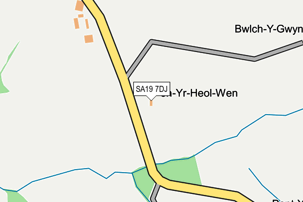 SA19 7DJ map - OS OpenMap – Local (Ordnance Survey)