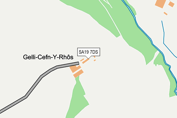 SA19 7DS map - OS OpenMap – Local (Ordnance Survey)