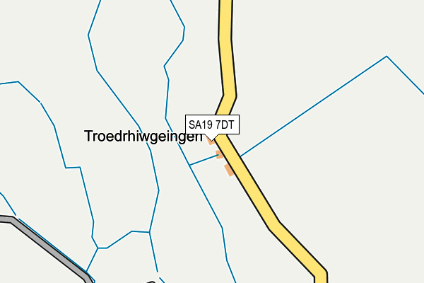 SA19 7DT map - OS OpenMap – Local (Ordnance Survey)