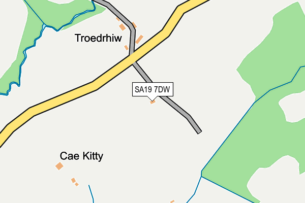 SA19 7DW map - OS OpenMap – Local (Ordnance Survey)