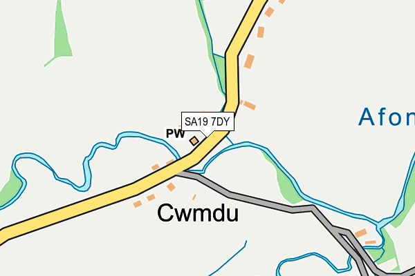 SA19 7DY map - OS OpenMap – Local (Ordnance Survey)