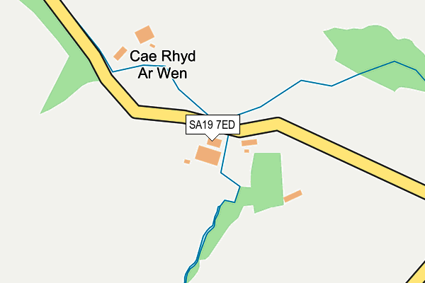 SA19 7ED map - OS OpenMap – Local (Ordnance Survey)