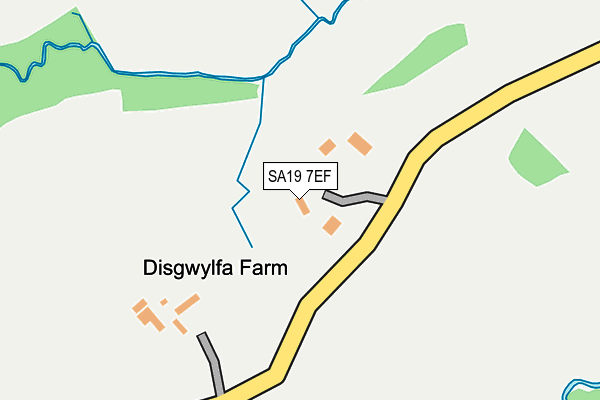 SA19 7EF map - OS OpenMap – Local (Ordnance Survey)