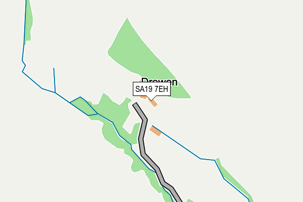 SA19 7EH map - OS OpenMap – Local (Ordnance Survey)