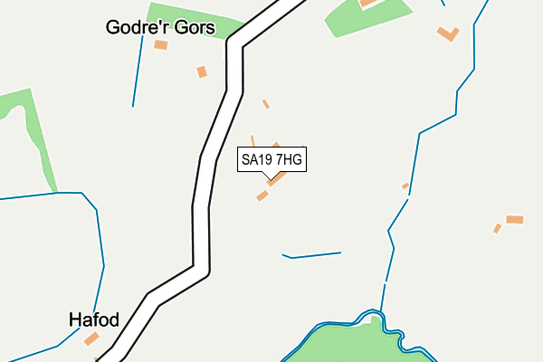 SA19 7HG map - OS OpenMap – Local (Ordnance Survey)