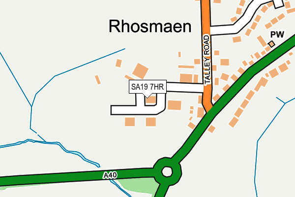 SA19 7HR map - OS OpenMap – Local (Ordnance Survey)