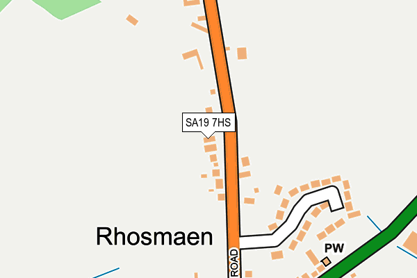 SA19 7HS map - OS OpenMap – Local (Ordnance Survey)