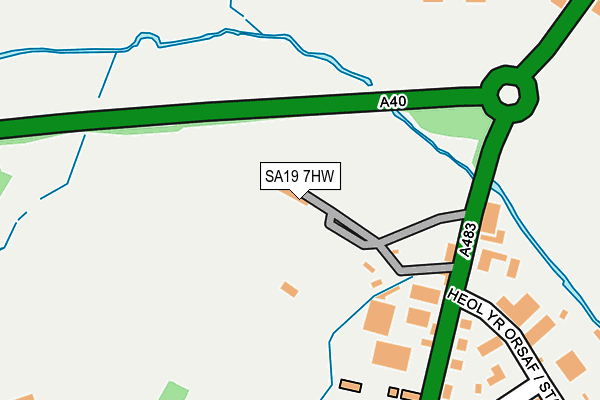 SA19 7HW map - OS OpenMap – Local (Ordnance Survey)