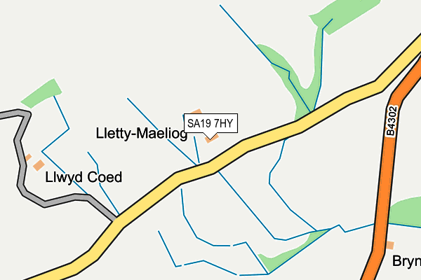 SA19 7HY map - OS OpenMap – Local (Ordnance Survey)
