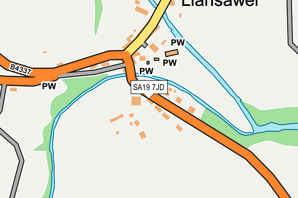 SA19 7JD map - OS OpenMap – Local (Ordnance Survey)