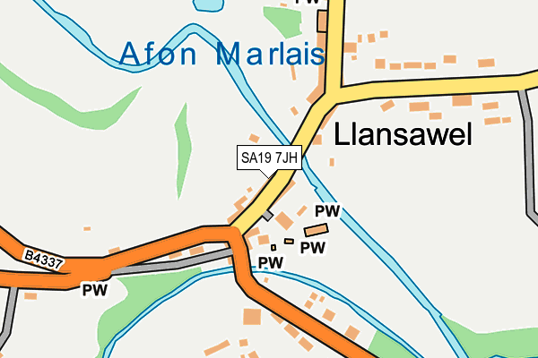 SA19 7JH map - OS OpenMap – Local (Ordnance Survey)