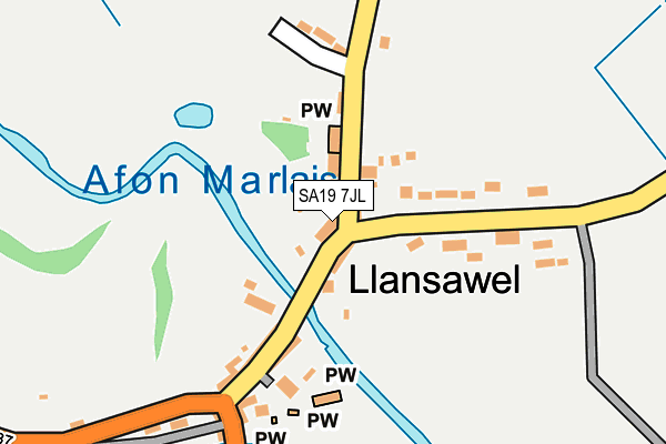 SA19 7JL map - OS OpenMap – Local (Ordnance Survey)