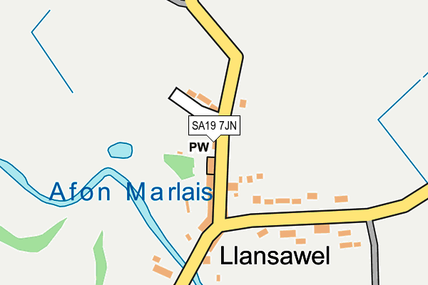 SA19 7JN map - OS OpenMap – Local (Ordnance Survey)