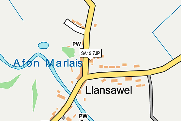 SA19 7JP map - OS OpenMap – Local (Ordnance Survey)