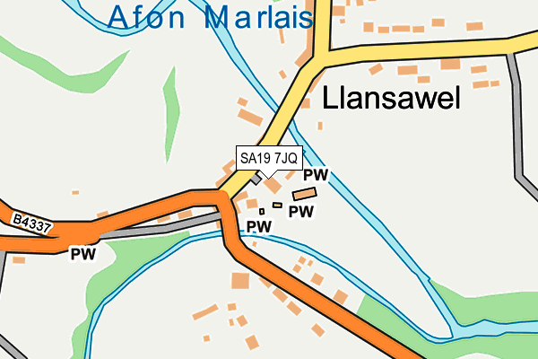 SA19 7JQ map - OS OpenMap – Local (Ordnance Survey)