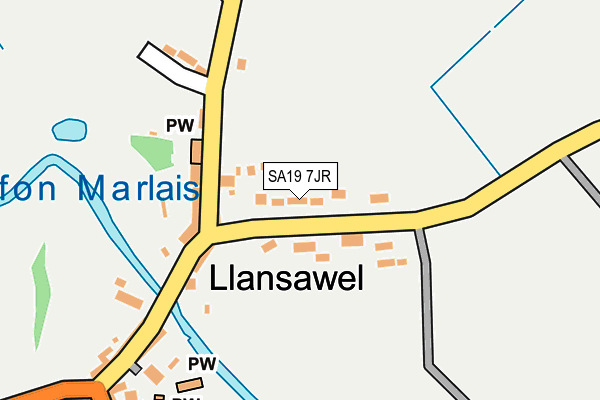 SA19 7JR map - OS OpenMap – Local (Ordnance Survey)