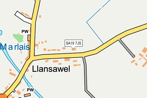 SA19 7JS map - OS OpenMap – Local (Ordnance Survey)