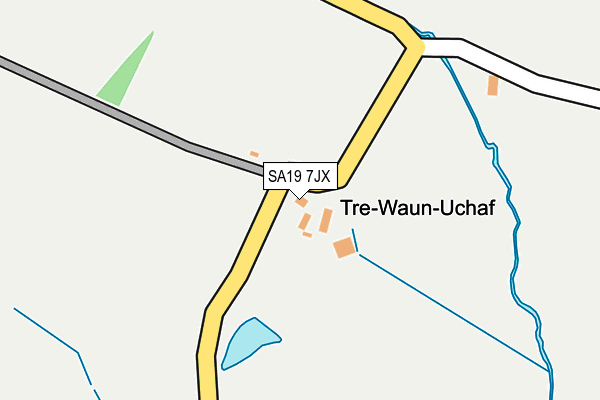 SA19 7JX map - OS OpenMap – Local (Ordnance Survey)