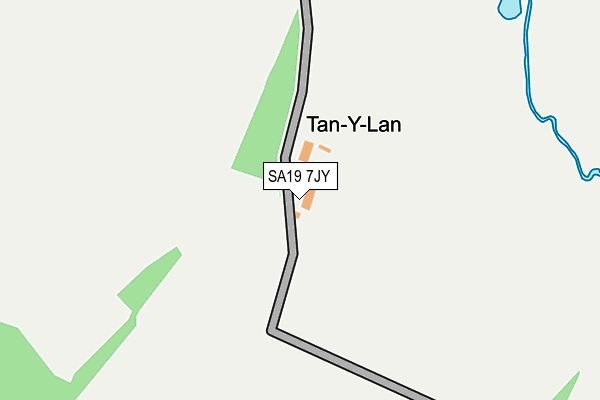 SA19 7JY map - OS OpenMap – Local (Ordnance Survey)