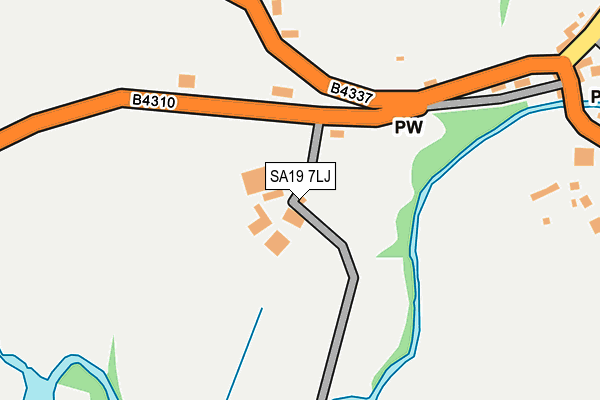 SA19 7LJ map - OS OpenMap – Local (Ordnance Survey)