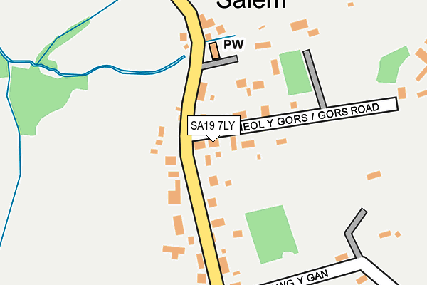 SA19 7LY map - OS OpenMap – Local (Ordnance Survey)