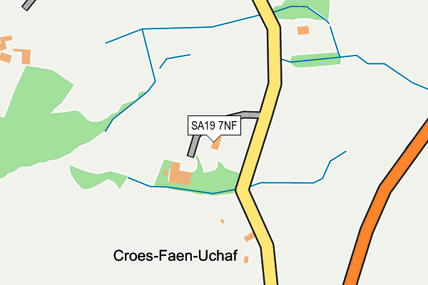 SA19 7NF map - OS OpenMap – Local (Ordnance Survey)