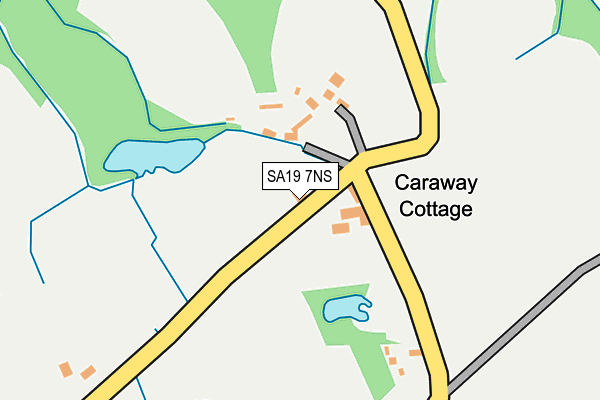 SA19 7NS map - OS OpenMap – Local (Ordnance Survey)