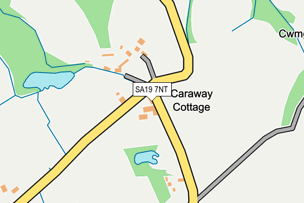 SA19 7NT map - OS OpenMap – Local (Ordnance Survey)