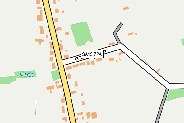 SA19 7PA map - OS OpenMap – Local (Ordnance Survey)