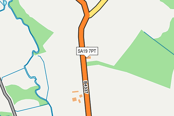 SA19 7PT map - OS OpenMap – Local (Ordnance Survey)