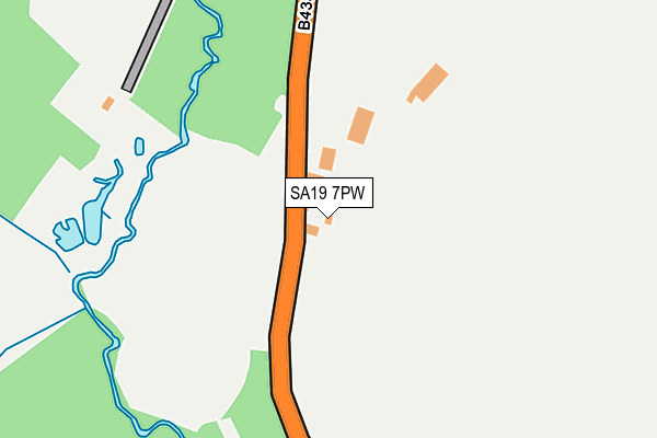 SA19 7PW map - OS OpenMap – Local (Ordnance Survey)