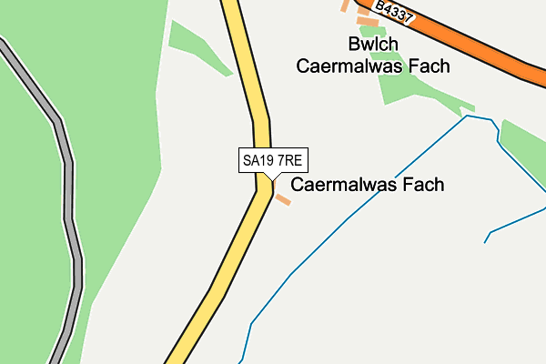 SA19 7RE map - OS OpenMap – Local (Ordnance Survey)