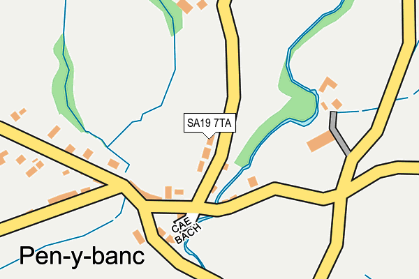 SA19 7TA map - OS OpenMap – Local (Ordnance Survey)