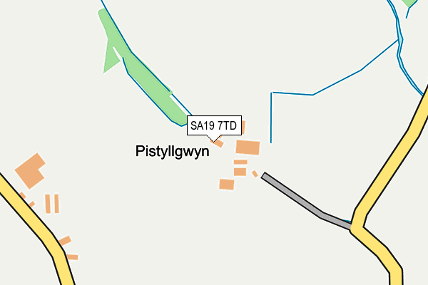 SA19 7TD map - OS OpenMap – Local (Ordnance Survey)