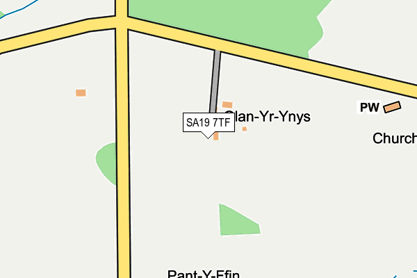 SA19 7TF map - OS OpenMap – Local (Ordnance Survey)