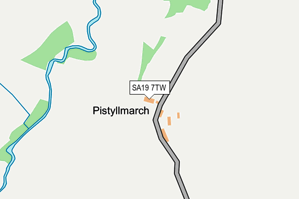 SA19 7TW map - OS OpenMap – Local (Ordnance Survey)