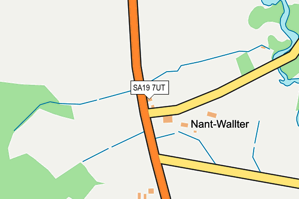 SA19 7UT map - OS OpenMap – Local (Ordnance Survey)