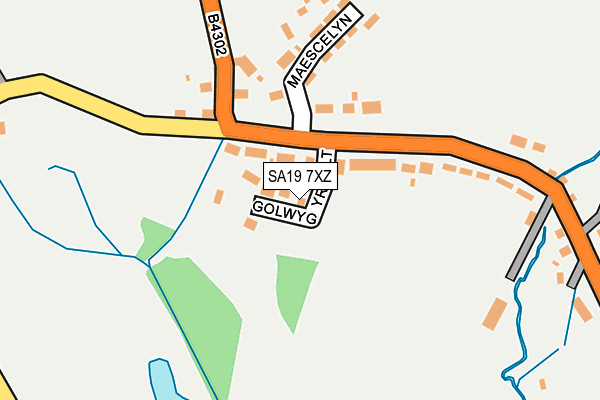 SA19 7XZ map - OS OpenMap – Local (Ordnance Survey)