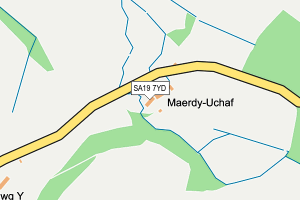 SA19 7YD map - OS OpenMap – Local (Ordnance Survey)