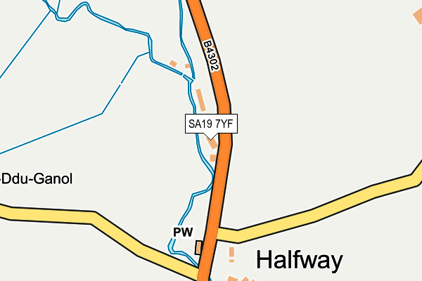 SA19 7YF map - OS OpenMap – Local (Ordnance Survey)