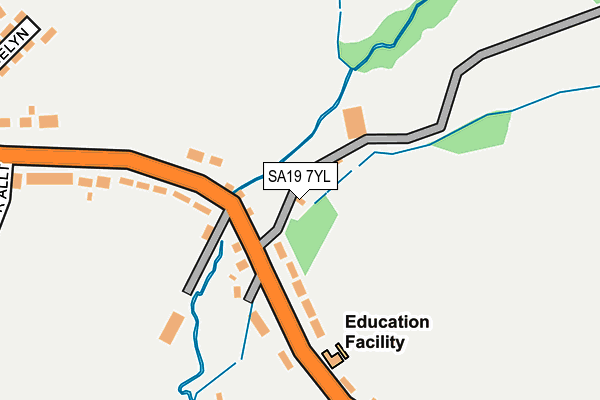 SA19 7YL map - OS OpenMap – Local (Ordnance Survey)