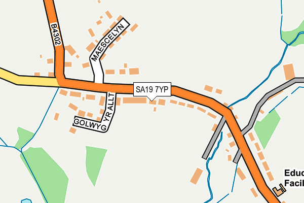 SA19 7YP map - OS OpenMap – Local (Ordnance Survey)