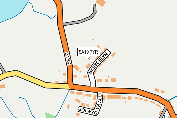 SA19 7YR map - OS OpenMap – Local (Ordnance Survey)