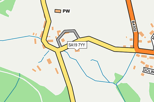 SA19 7YY map - OS OpenMap – Local (Ordnance Survey)